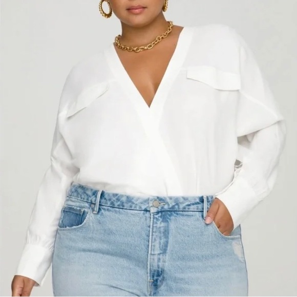 Size 2, good american, cream/white bodysuit - Picture 1 of 2